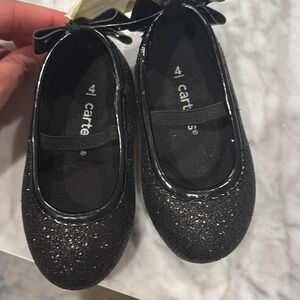NWT Carter’s Black Sparkle Dress Shoes, Sz. 4